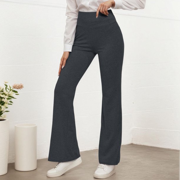 MKLEKYY Pantalones deportivos para mujer, leggings acampanados para mujer, pantalones de yoga acampanados con bolsillos para mujer, leggings inferiores