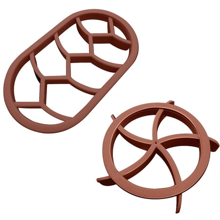 

YUNx 2Pcs/Set Bread Molds Circular Oval Fan Shaped Easy Demould Non-sticky Baking Food Grade Pastry Cutter Bread Moulds Cookie Cake Baking Tools