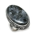 thumbnail image 2 of Natural Larvikite Stone Gemstone Handmade 925 Sterling Silver Ring Size 6, 2 of 2