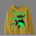 thumbnail image 4 of HILEELANG Toddler Boy Sweatshirts Luminous Glow At Night Yellow Fish Pullover Cotton Long Sleeve Top Clothes Shirts 5T, 4 of 6