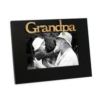 Isaac Jacobs 4x6 Black Grandpa Picture Frame for Tabletop Display