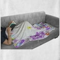 thumbnail image 6 of Birthday Soft Flannel Fleece Throw Blanket, Baby Girls Birthday Celebration Party with Flags and Bears Toys Print, Cozy Plush for Indoor and Outdoor Use, 60" x 80", Pale Pink, by Ambesonne, 6 of 6