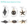thumbnail image 2 of Unique Bargains 15 Pack 3 Style Charm Pendants Gold Plated Pendants DIY, Black, 2 of 6