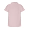thumbnail image 5 of Mittory Womens Spring Summer Tops Dressy Casual Trendy V Neck Short Sleeve Cute Shirts Business Work Blouses, 5 of 6