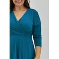 thumbnail image 4 of Vestido Escote Cruzado Roman Fashion Tallas Extras 2972 Azul Claro 36, 4 of 6