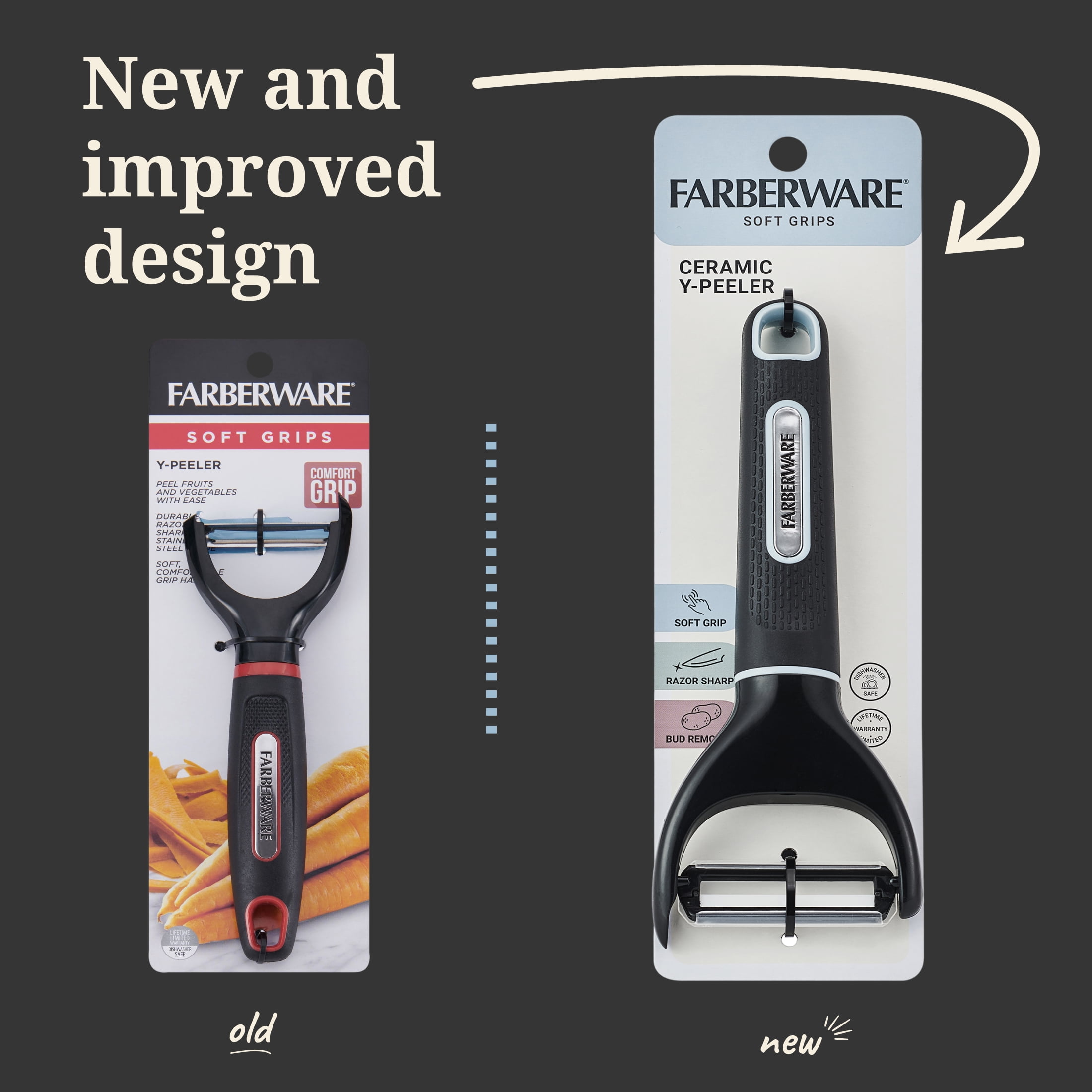Farberware Soft Grips Ceramic Blade Y Peeler