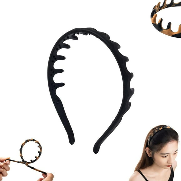 Silicone U Shape Fashion Tooth Hair Comb Headband, 2026 New Zig Zag High Cranium Head Bands for Women's Hair Non Slip, Reversible Korean Headbands with Teeth.,A