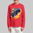 thumbnail image 2 of RFQWOVSR Boys' Long Sleeve T-Shirt with Racing Print for Casual Fall Wear, 2 of 4