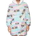 thumbnail image 1 of Fortune Matching Family Wearable Blanket Oversized Hoodies Pullover Christmas Pajama, 1 of 9