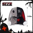 thumbnail image 4 of Goth Bunny Plush Rabbit Stuffed Animal Horror Plushies Easter Stuffed Animal Creepy Spooky Bunny Crazy Rabbit Plushie Toy, 4 of 7
