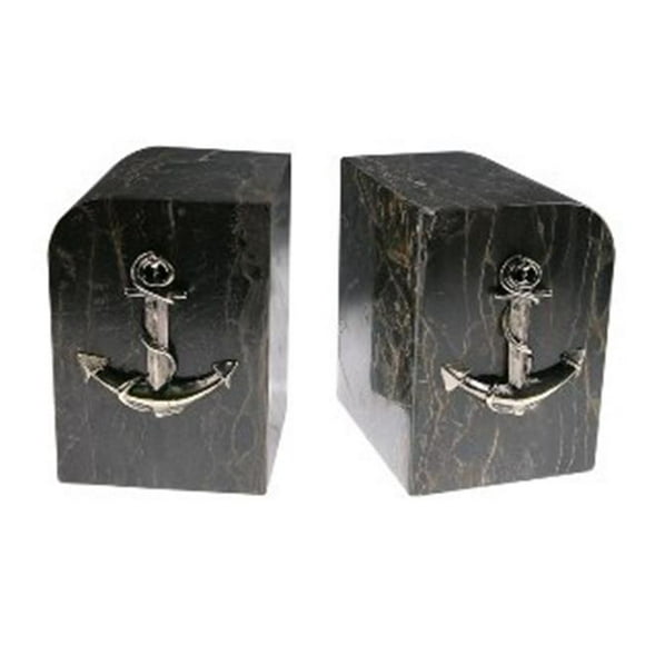 Bluestone Designs W924-Anchor Jadestone Bookends - Anchor
