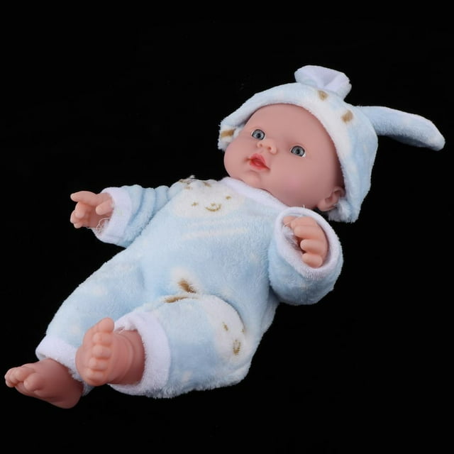 Muñeca baby Girl de piel , vinilo completo, bebé recién nacido w. Ropa Niños Juguetes Regalos de Navidad Azul perfke muñecas renacidas de vinilo
