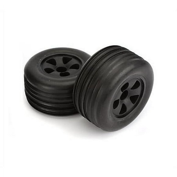 Mounted Front Tire (2), Black, Rib: Circuit