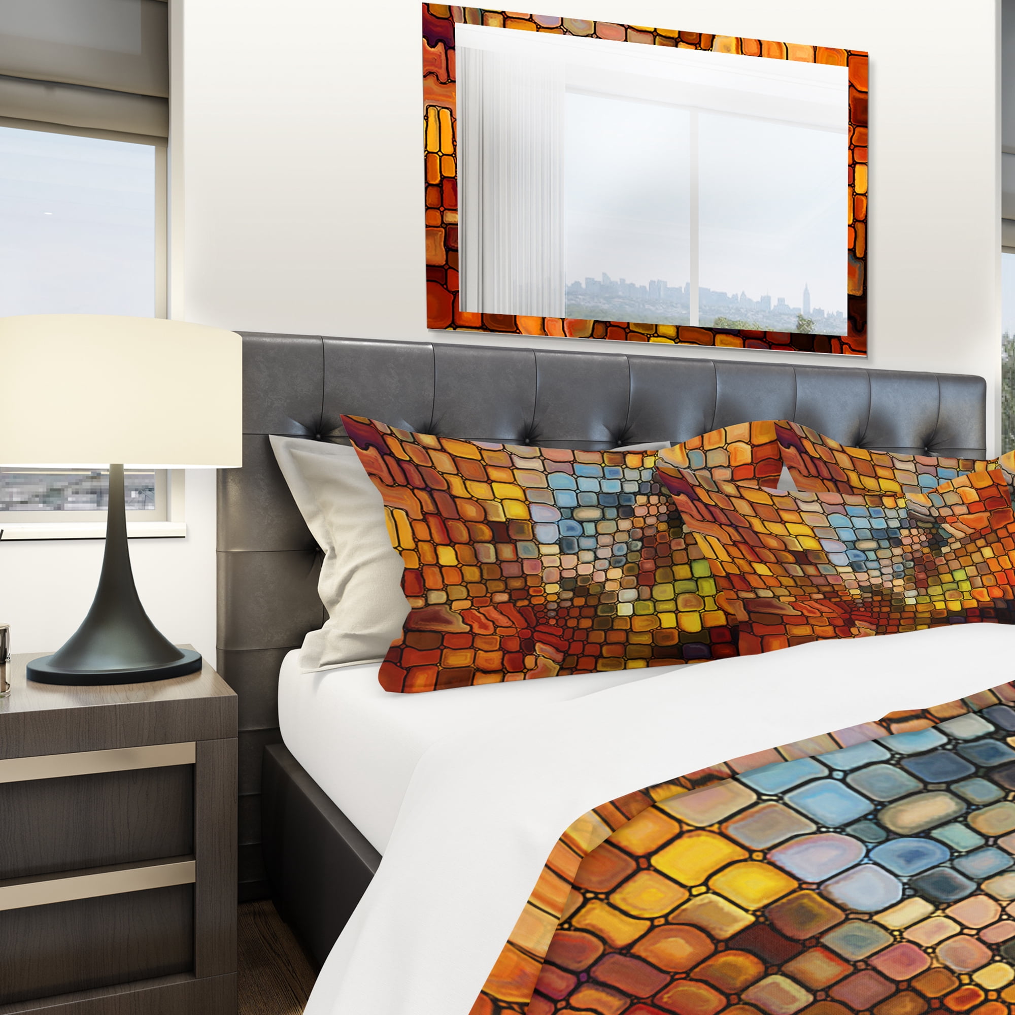 Designart 'Dreaming of Stained Glass' Modern & Contemporary Duvet Cover Set