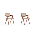 thumbnail image 3 of Manhattan Comfort Hamlet 18.11" Wood Dining Arm Chair in Natural (Set of 2), 3 of 12
