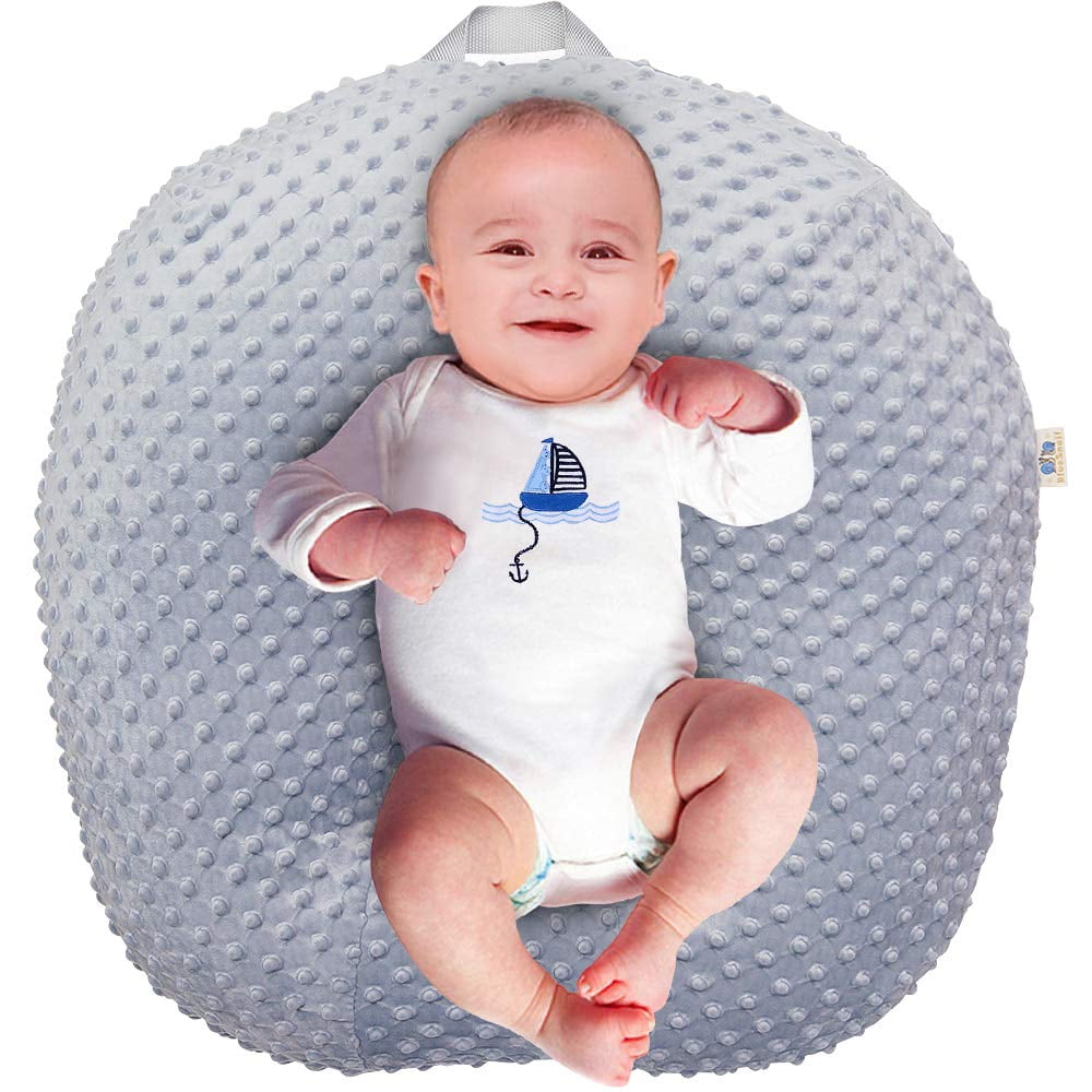 Premium Soft Minky Dot Baby Lounger Cover for Baby Boy Girl Removable Slipcover for Newborn Lounger 