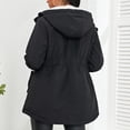 thumbnail image 4 of FAIWAD Women's Winter Hooded Puffer Jacket Mid Length Warm Plus Size Zip Adjustable Drawstring Down Jacket, 4 of 6
