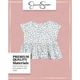 thumbnail image 3 of Jessica Simpson Baby Girls' Pants Set - 2 Piece Ruffle Bottom Blouse and Pants (0-24M), 3 of 7