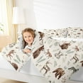 thumbnail image 4 of Homewish Cute Rabbit Bear Queen Comforter Set,Jungle Deer Bedding Sets,Rustic Plant Leaves Bedding Comforter Set For Men Women,Super Cozy Room Decor Reversible,3-Piece, 4 of 8