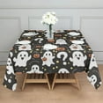 thumbnail image 3 of Halloween Ghosts with Pumpkins and Stars Square Tablecloth,Waterproof Square Table Cover,Wipeable Spillproof Washable Table Cover for Home Kitchen Party Decor 42"X42"(107x107cm), 3 of 6