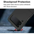 thumbnail image 6 of Compatible with Samsung Galaxy Z Flip 4 Case Cell Phone Finger Ring Kickstand Heat Dissipation Shockproof Protective Folding Smartphone Cover[Ultra Thin Slim] Flexible Soft Resistant Drop Shock-Black, 6 of 18