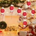 thumbnail image 5 of chaungfeng Red and White Velvet Candy Christmas Ball Cuttings, Christmas Tree Ornaments Plastic Decoration for Party Shopping Mall Holiday Window Scene Layout Car Hanging Decorations, 5 of 6