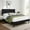 Black, variant on VECELO Queen Size Bed Frame, Modern Upholstered Platform Bed Frame with Diamond Tufted Headboard, No Box Spring Needed, Easy Assembly, Blue