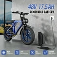 thumbnail image 3 of UL2849 Folding Electric Bike for Adults, 1000W Motor, 20"x4" Fat Tire,48V/17.5AH, 3 of 5