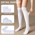 thumbnail image 3 of 3 Pairs Black Thigh High Socks Over The Knee Socks Long Knee High Socks for Women, 3 of 8