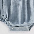 thumbnail image 6 of Baby Onesies Girl Newborn Baby Girl Ruffle Bubble Romper Summer Outfit Puff Sleeve One Piece Bodysuit with Headband Set, 6 of 7