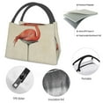thumbnail image 4 of Yiaed Flamingo Sitting On Chair Print Lunch box lunch bag Portable Insulated Lunch Box for Women Men Cooler Tote Bag with Front Pocket for Work Picnic Travel, 4 of 6