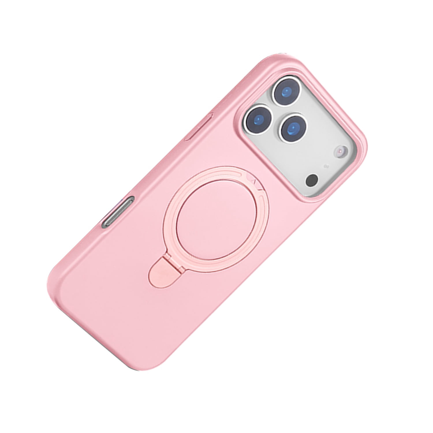 Strong Silicone Stand Case with Magsafe for iPhone 17 Pro - Pink