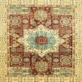 thumbnail image 1 of Ahgly Company Indoor Square Abstract Red Abstract Area Rugs, 7' Square, 1 of 6