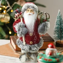 Usloyux Under $5 Santa Claus Doll, 12-Inch Standing Stuffed Santa Figure, Plush Christmas Decoration for Mantel Shelf, Jolly Holiday Display, Gift for Christmas Enthusiasts Collectors Festive Decor
