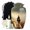 Grey Urn -3, variant on JAGASY Cowboy Cremation Urns Set of 5, Grey Large Urn for Ashes for Women, Horse Mountain & Grass Decorative Urns for Human Ashes Keepsake, Miniature Urn for Mom & Dad, (1 Large, 10"; 4 Small, 3")