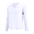 thumbnail image 5 of HLKJKLS Long Sleeve Shirts For Women Crew Neck Long Sleeve Classic Fit T Shirt Soft Nylon Spandex Breathable Casual White M-4Xl, 5 of 9
