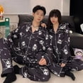 thumbnail image 4 of Sanrio Kuromi-Pijama de manga larga para hombre y mujer, traje holgado de dibujos animados para el hogar, primavera, verano y otoño, novedad, 4 of 4