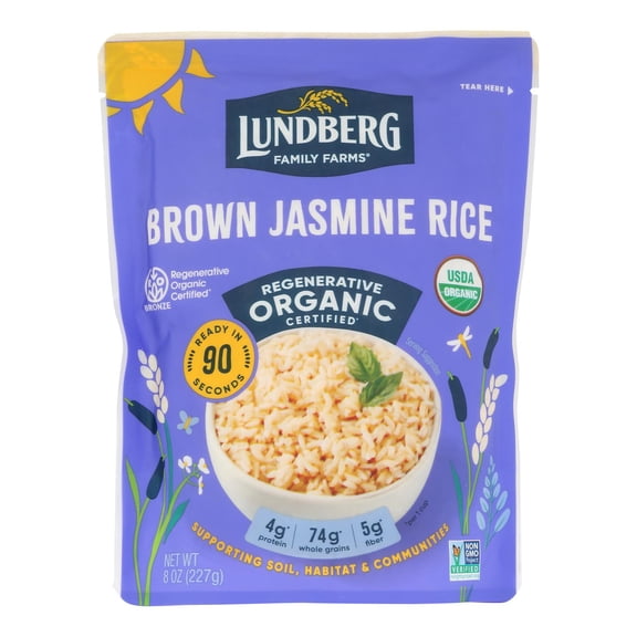 Lundberg Family Farms Organic Thai Rice - Brown Jasmine - Case of 6 - 8 oz