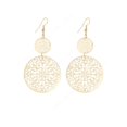 thumbnail image 2 of facefd 1 Paire Boucles d'Oreilles Pendantes Rondes Creuses Boucles d'Oreilles Femmes Fleurs Boucles d'Oreilles Pendantes Rondes Boucles d'Oreilles à Crochet, 2 of 9