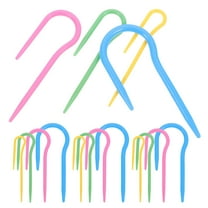 U Shaped Cable Needles Set of 16 Assorted Color Plastic Knitting Needles for Crocheting Various