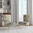 thumbnail image 2 of Designart "Leaves Neutral Color Floral" Upholstered Traditional Accent Chair and Floral Arm Chair - Multiple Color & Pattern, 2 of 7