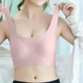 thumbnail image 4 of LYEAA Womens Push up Bras Wireless Seamless Padded Pullover Daily Bras Wirefree Wide Strap Lift Soft Bralette No Wire Breathable Comfort Sleeping Bras Pink L, 4 of 5