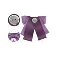 thumbnail image 3 of INSPIRE CHIC Women's Bowknot Ribbon Bow Brooch Elegant Blue Pin Bow Tie for Wedding Ceremony Purple Collar Flower, 3 of 4