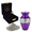 PURPLE, variant on Nova Niche Small Yellow Aluminium Cremation Urn for Human Ashes – Mini Memorial Keepsake with Velvet Case