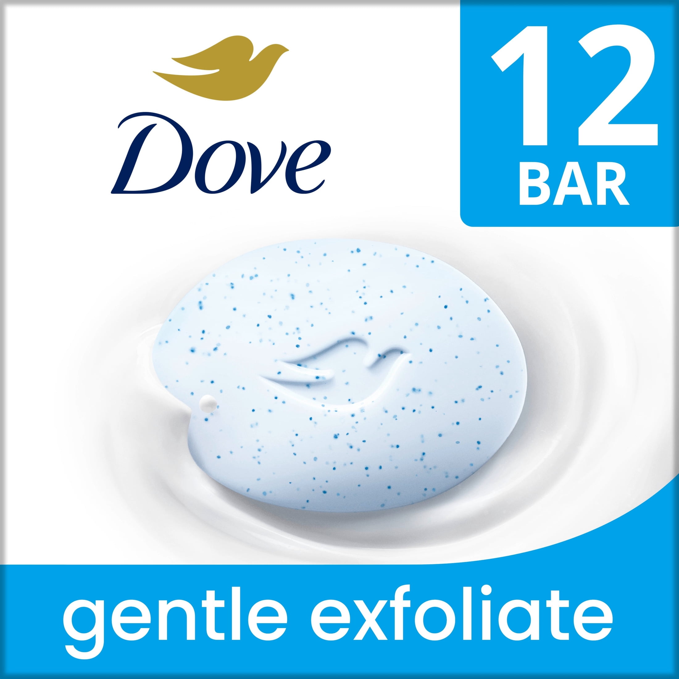 (4 pack) Dove Beauty Bar Soap For Soft, Smooth Skin, Gentle Exfoliating, Gently Renews Skin, 3.75 oz 12 Bars