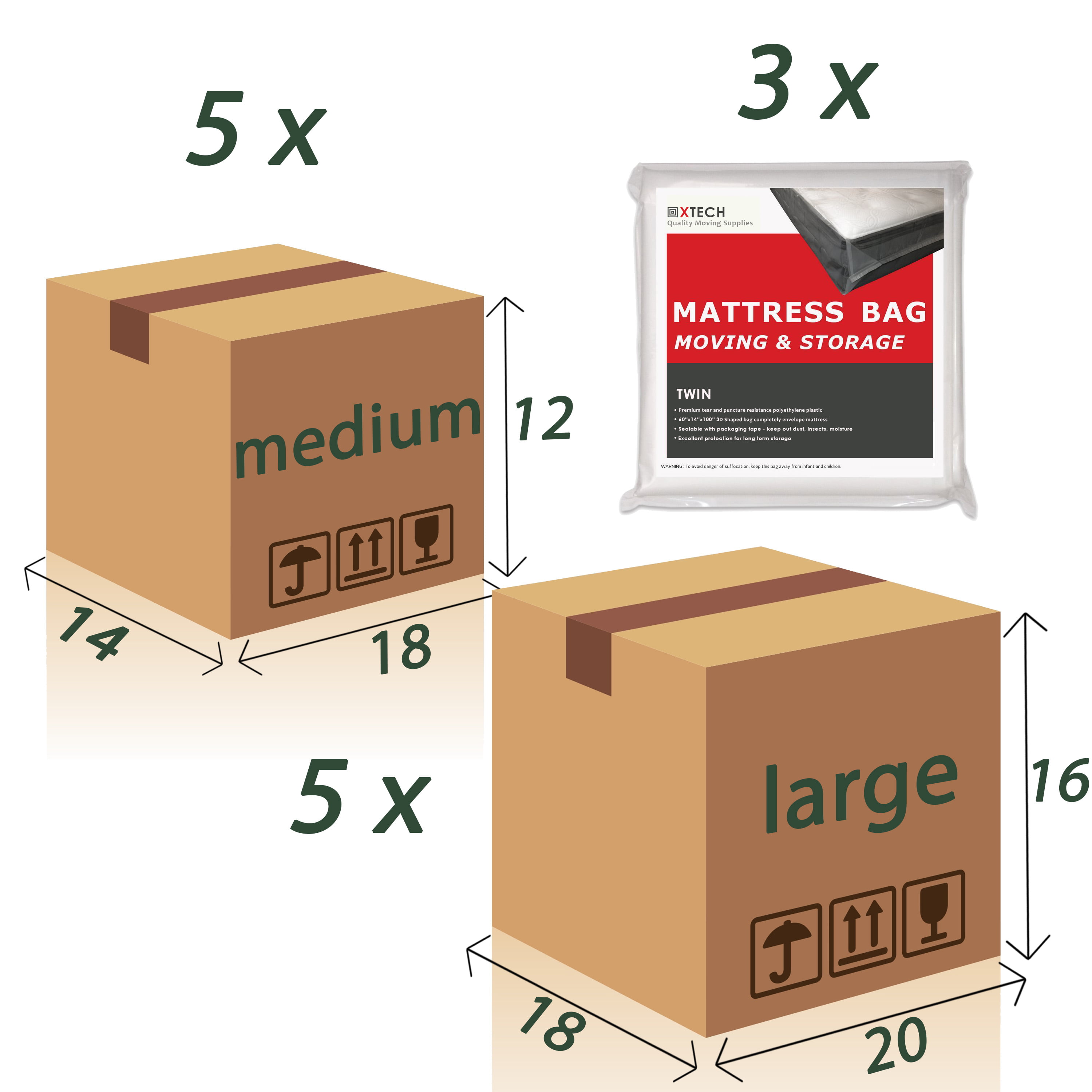 SHIPPING BOXES Mailing Storage Carton Moving Delivery Packing Move Cardboard Box 
