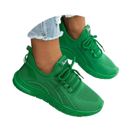 

Women s Running Shoes Sports Shoes Lightweight Round Toe Deep Mouth Lace Up Casual Sneakers Breathable Flat Mesh Shoes Fitness Walking Shoes