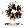thumbnail image 4 of Yesfashion 26 Inch Halloween Wreaths for Front Door, Halloween Decorations Halloween Ghost Wreath with Feathers Artificial Black Rose and Ribbon for Indoor Outdoor Home Party Decor, 4 of 7