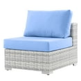 thumbnail image 1 of Lounge Chair, Rattan, Wicker, Light Grey Gray Light Blue, Modern Contemporary Urban Design, Outdoor Patio Balcony Cafe Bistro Garden Furniture Hotel Hospitality, 1 of 8
