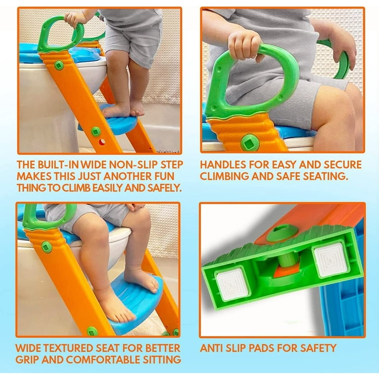 Potty Training Seat Toilet w/Step Stool Ladder & Splash Guard